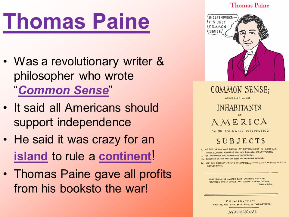 Thomas Paine publishes Common Sense